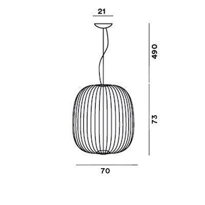 Duża wisząca lampa w kształcie klatki Ideolo outlet