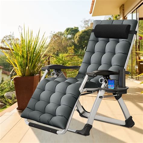 Docred Oversize Zero Gravity Chair Lawn Recliner Folding Portable