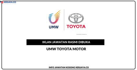 Umw Toyota Motor Sdn Bhd Kerja Kosong Kerajaan