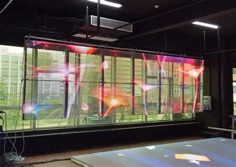 Flexible Led Curtain Display 7 5mm X 8mm Transparent Led Video Wall