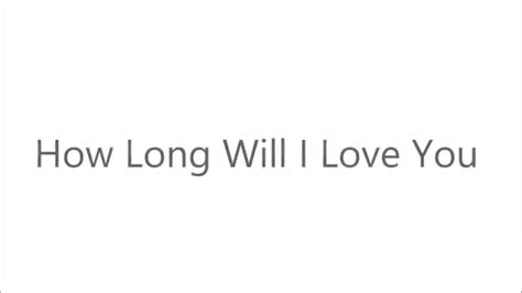 How Long Will I Love You Ellie Gouldingwaterboys Cover Youtube