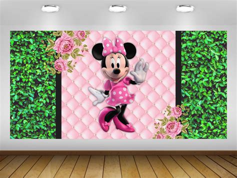 Painel Minnie Rosa 2X1M IMPRESSÃO LONA Elo7