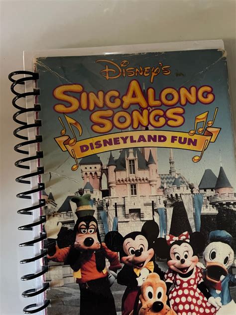 Disney Sing Along Songs Disneyland Fun Movie Vhs Upcycled Spiral Bound