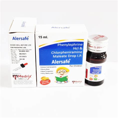 Alersafe Phenylephrine Hcl And Chlorpheniramine Maleate Pediatric Drop