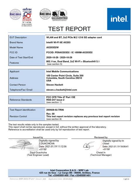 Test Report Samle Pdf