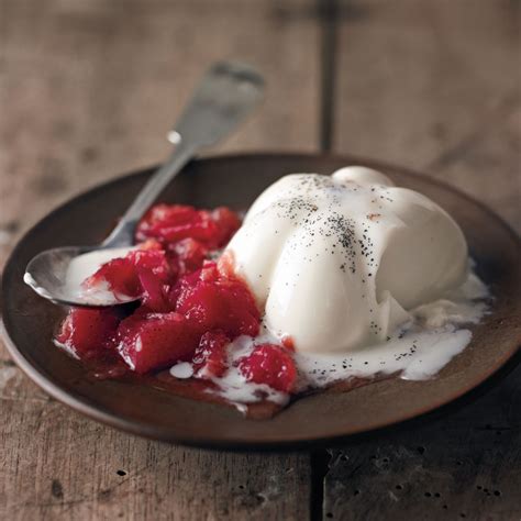 Vanilla Bean Panna Cotta With Roasted Rhubarb Williams Sonoma Taste