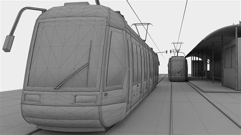 Artstation Tram And Station 4k Resources