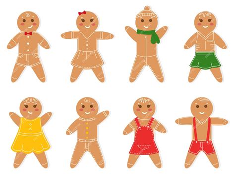 Premium Vector Gingerbread Man Cookies