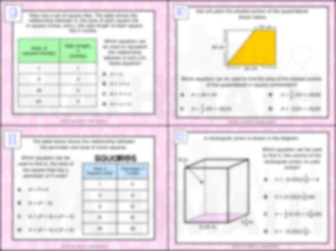 C Write Equations For Area Volume Staar Test Prep Teks Task Cards