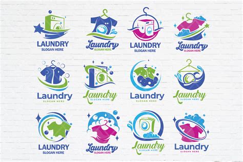 Minimalist Laundry Machine Logo Bundle Graphic By Guavanaboy Creative