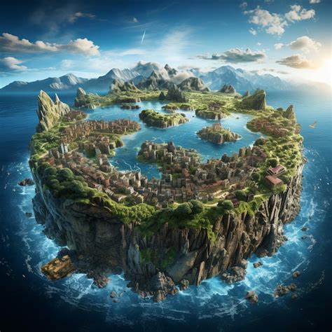 vista de drones de lugares mundialmente famosos foto premium