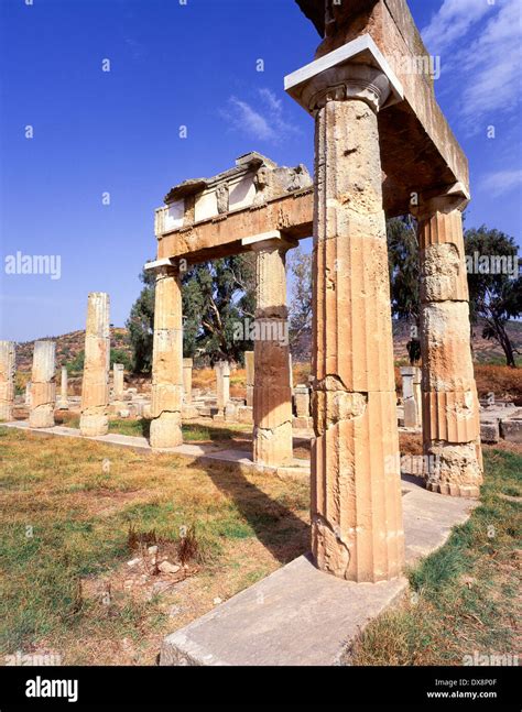 The Sanctuary Of Artemis At Brauron Near Vravrona Attica Greece Stock