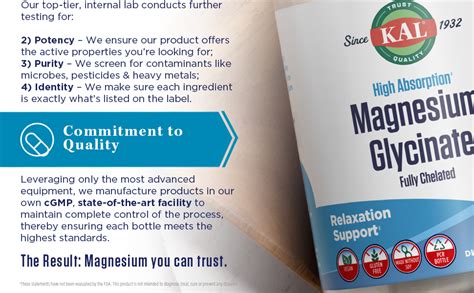 Kellmart Kal Magnesium Glycinate Mg Veg Capsules