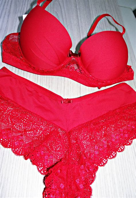 Conjunto Lingerie Sexy Calcinha Sutiã Bojo Vermelho C Renda R 69 90