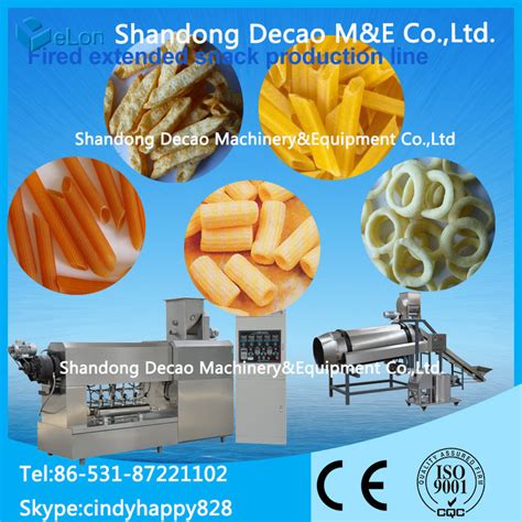 Automatic Stainless Steel Extruded Fried Crispy Bugles 3d Pellet Snack