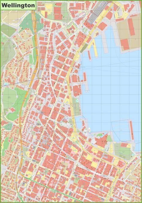 Wellington CBD Map - Wellington Central Map - Ontheworldmap.com