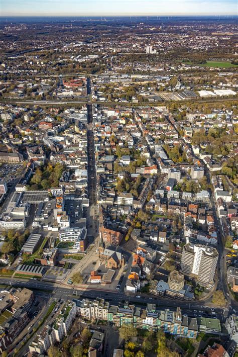 Herne Von Oben Herbstluftbild Innenstadt In Herne Im Bundesland