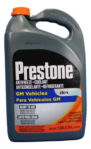 Anticongelante Prestone Gm Dex Cool Al 50 50 Naranja 170772