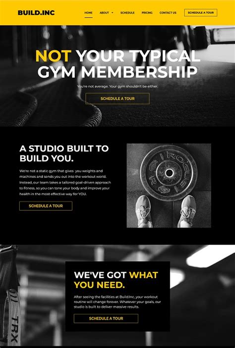 Gym Website Templates