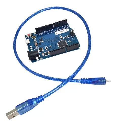 Placa Leonardo R3 Compatível Bootloader Arduino Com Cabo Usb