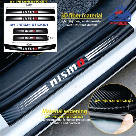 Nismo Stiker Sticker Mobil Pijakan Pintu Pelindung Pintu Sill Plate