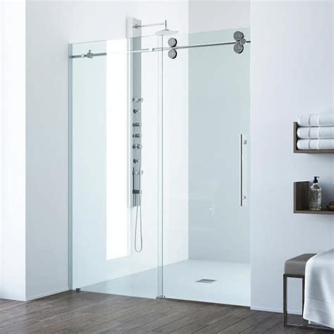 Vigo Elan 48 To 52 In W X 74 In H Sliding Frameless Shower Door In