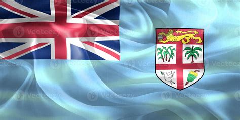 Fiji Flag Realistic Waving Fabric Flag 23192482 Stock Photo At Vecteezy