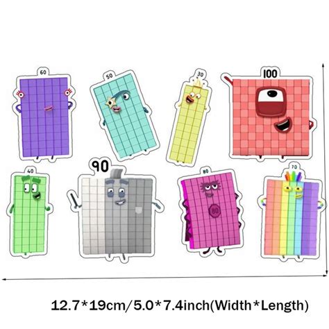 Set Of 50pcs Anime Numberblocks Stickers Cartoon P 13434124137 Oficjalne Archiwum Allegro