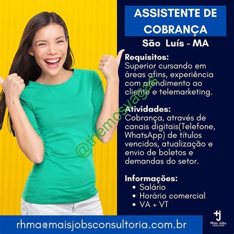 Assistente de Cobrança São Luís MA 01 vaga s Themos Vagas