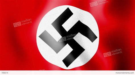 Waving Swastika Nazi Flag Stock Animation