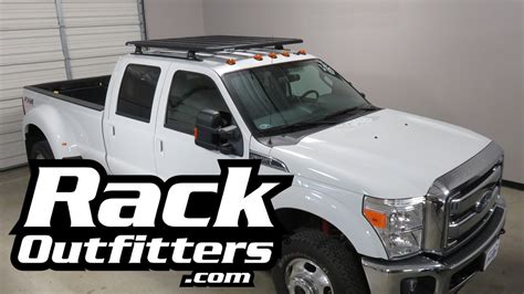 Ford F350 Crew Cab With Rhino Rack Pioneer Tray Roof Rack System Youtube