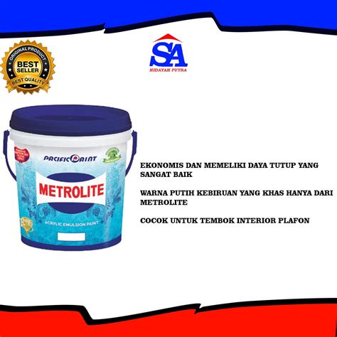 Jual Cat Tembok Interior 5 Kg Plafond Metrolite Acrylic Emulsion Paint