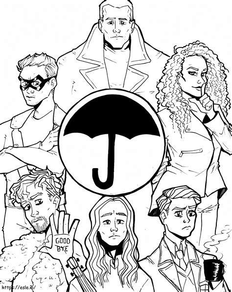 Umbrella Academy Characters Coloring Page