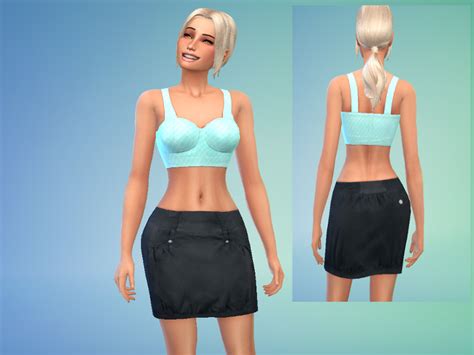 The Sims Resource Black Miniskirt Female