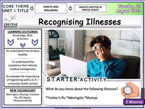 Recognising Illnesses Meningitis Mumps And Freshers Flu Teaching