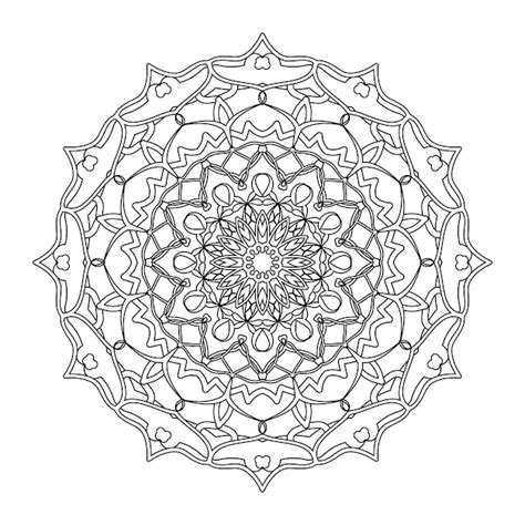 Страница раскраски Винтажные декоративные элементы Векторная ...