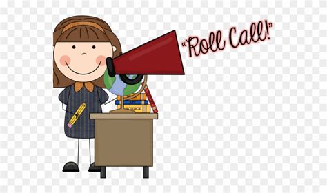 Hallway Clipart Roll Call Teacher Taking Attendance Clipart Png