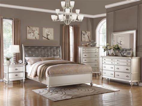 Bedroom Set Champagne Finish F9317 Casye Furniture