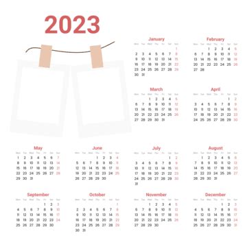 Calendrier Tahun 2023 PNG Images Vecteurs Et Fichiers PSD 22743 Hot