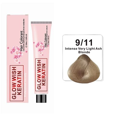 Intense Very Light Ash Blonde Hair Color 9 11 Glow Wish Keratin