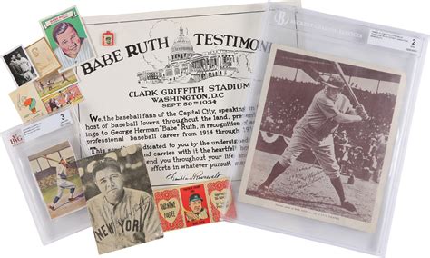 Babe Ruth Card Collection W Sanella BGS