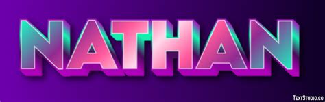 Nathan Text Effect And Logo Design Name