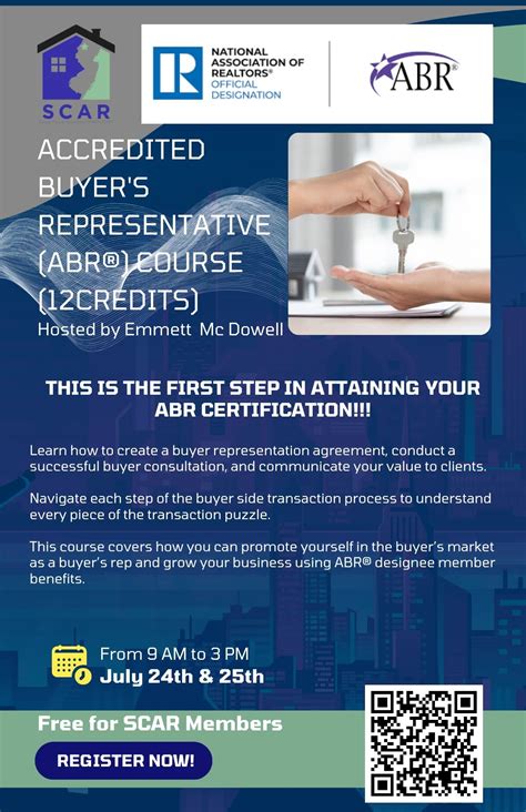 Accredited Buyer's Representative (ABR®) Course (12 Ethics Credits) - SCAR