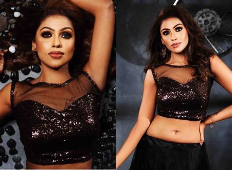 Srinikha Sizzling Hot In Transparent Black Dress Filmy