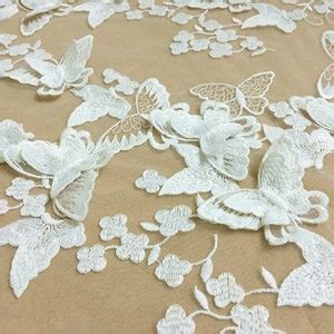 High Quality D Butterfly Lace Fabric Single Side Retro Floral