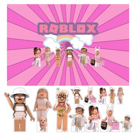 Kit Display Painel Festa Infantil Roblox Feminino Shopee Brasil