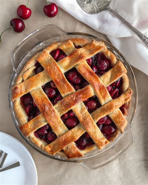 Cherry Lattice Pie Recipe | The Feedfeed