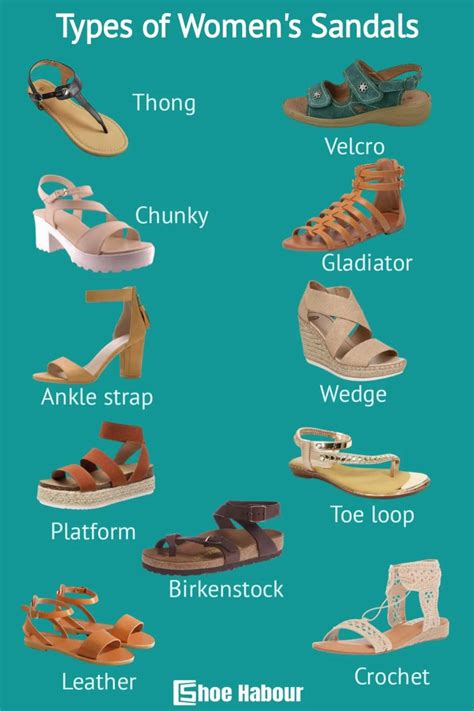 45+ Types of Women's Footwear: Complete List in 2021 | Casual sandals ...