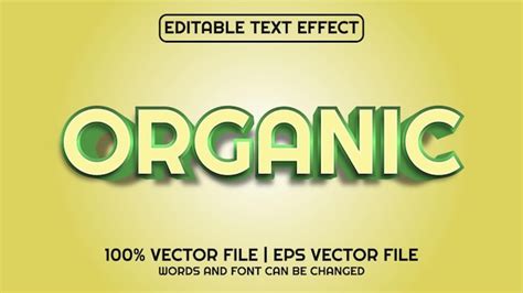 Premium Vector Editable Text Effect Modern D Organic And Minimal