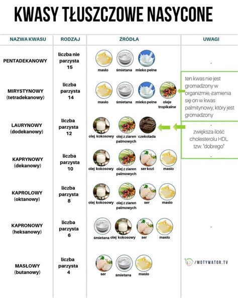 Podzia Kwas W T Uszczowych Poznaj T Uszcze Nasycone Nienasycone Oraz